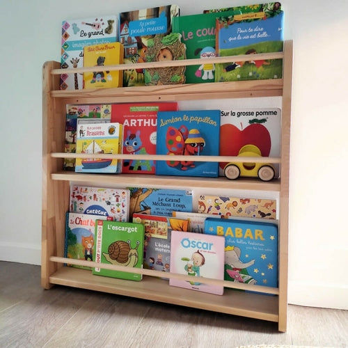 The Montessori wooden library for children