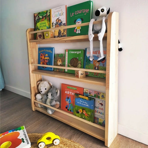 The Montessori wooden library for children