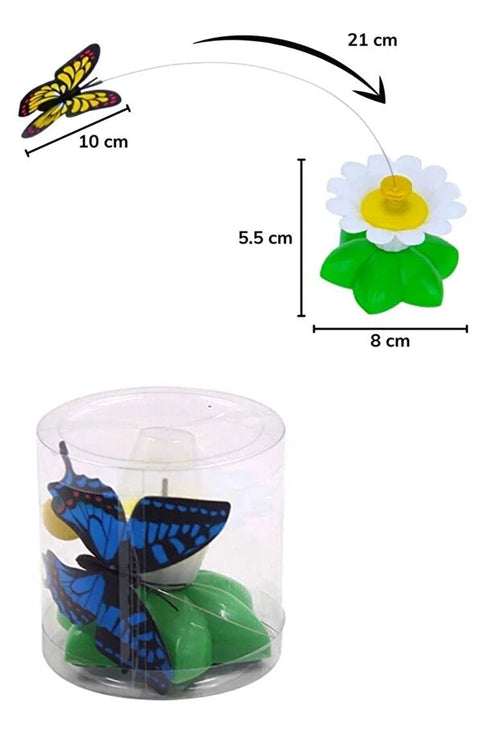 Interactive Rotating Butterfly Cat Toy Battery Operated Moving Cat